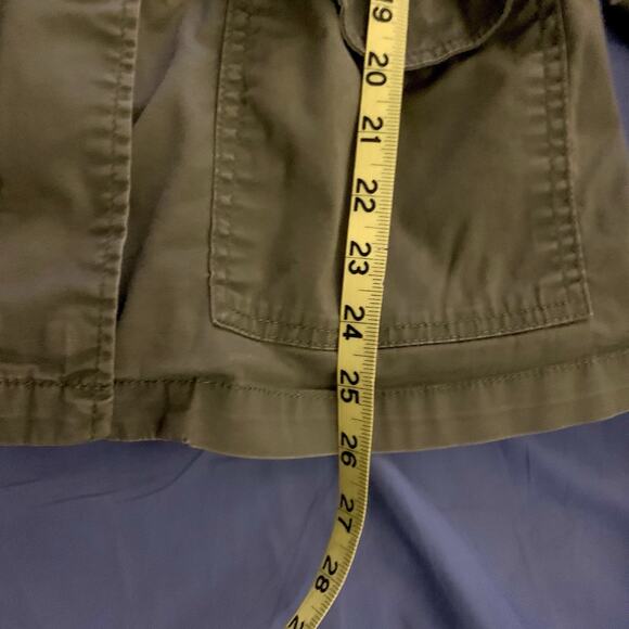 Gap Army Green Utility Jacket, Embroidered Detailing, Gathered Waist, Women’s M - Picture 10 of 10